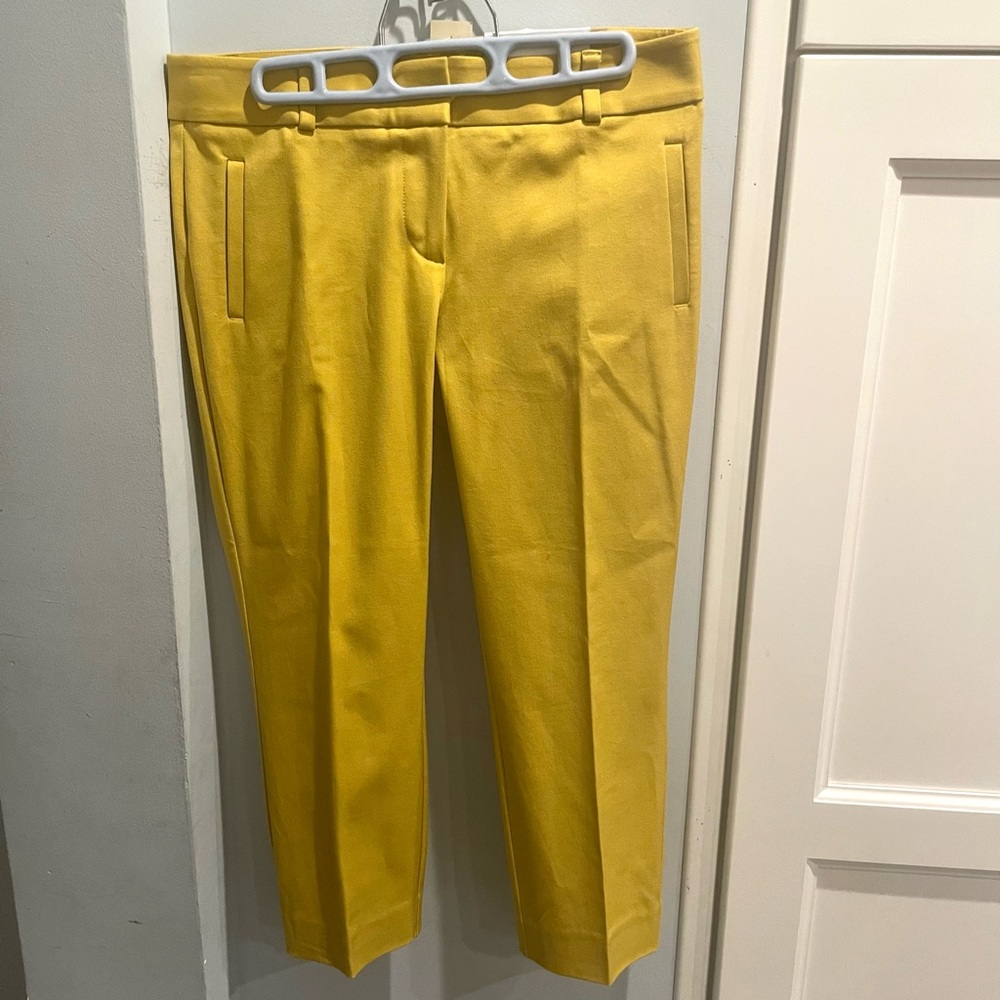 Ann Taylor Loft Marisa Cropped pants mustard yellow